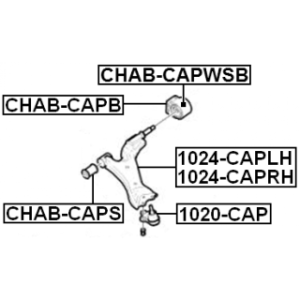 Mounting Control Trailing Arm - FEBEST CHABCAPWSB