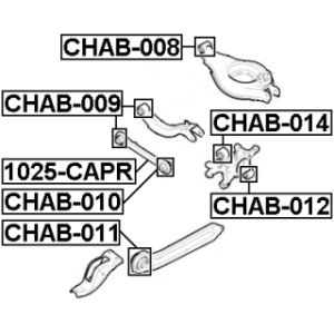 Mounting Control Trailing Arm - FEBEST CHAB010