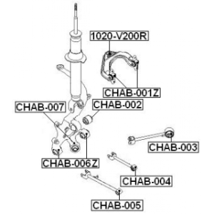 Mounting Control Trailing Arm - FEBEST CHAB007