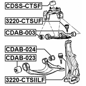 Mounting Control Trailing Arm - FEBEST CDAB024