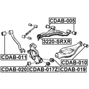 Mounting Control Trailing Arm - FEBEST CDAB019