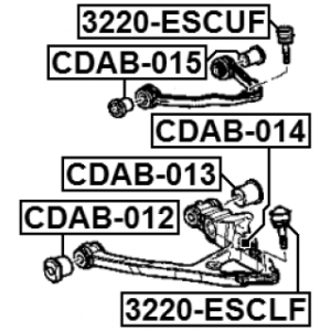 Mounting Control Trailing Arm - FEBEST CDAB015