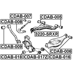 Mounting Control Trailing Arm - FEBEST CDAB009