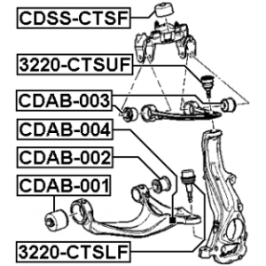 Mounting Control Trailing Arm - FEBEST CDAB001