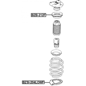 Rolling Bearing Suspension Strut Support Mount - FEBEST BZB212F