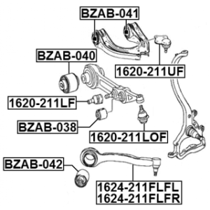 Mounting Control Trailing Arm - FEBEST BZAB040