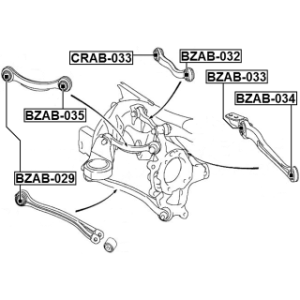 Mounting Control Trailing Arm - FEBEST BZAB033