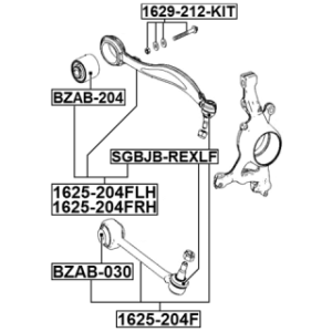 Mounting Control Trailing Arm - FEBEST BZAB030