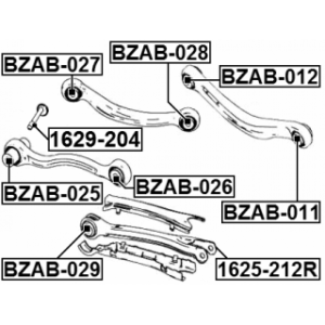 Mounting Control Trailing Arm - FEBEST BZAB028