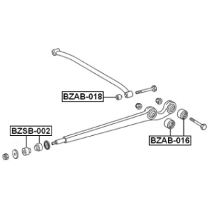 Mounting Control Trailing Arm - FEBEST BZAB016