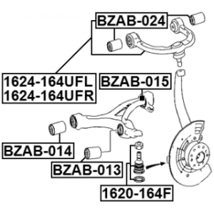 Mounting Control Trailing Arm - FEBEST BZAB014