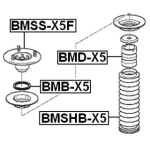 Rolling Bearing Suspension Strut Support Mount - FEBEST BMBX5