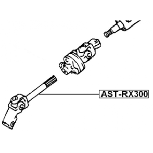 Steering Shaft - FEBEST ASTRX300